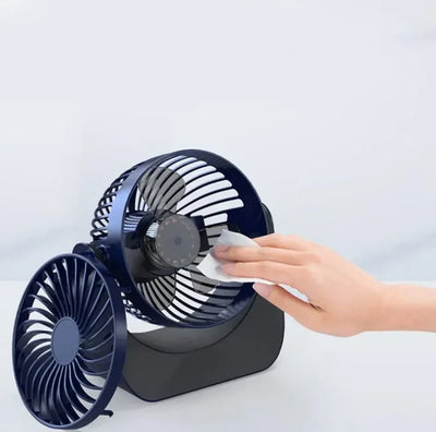 360° Rotate Desktop Fan – Powerful, Portable & Silent Cooling Solution مروحة مكتبية دوّارة 360 درجة – تبريد قوي، محمول وهادئ