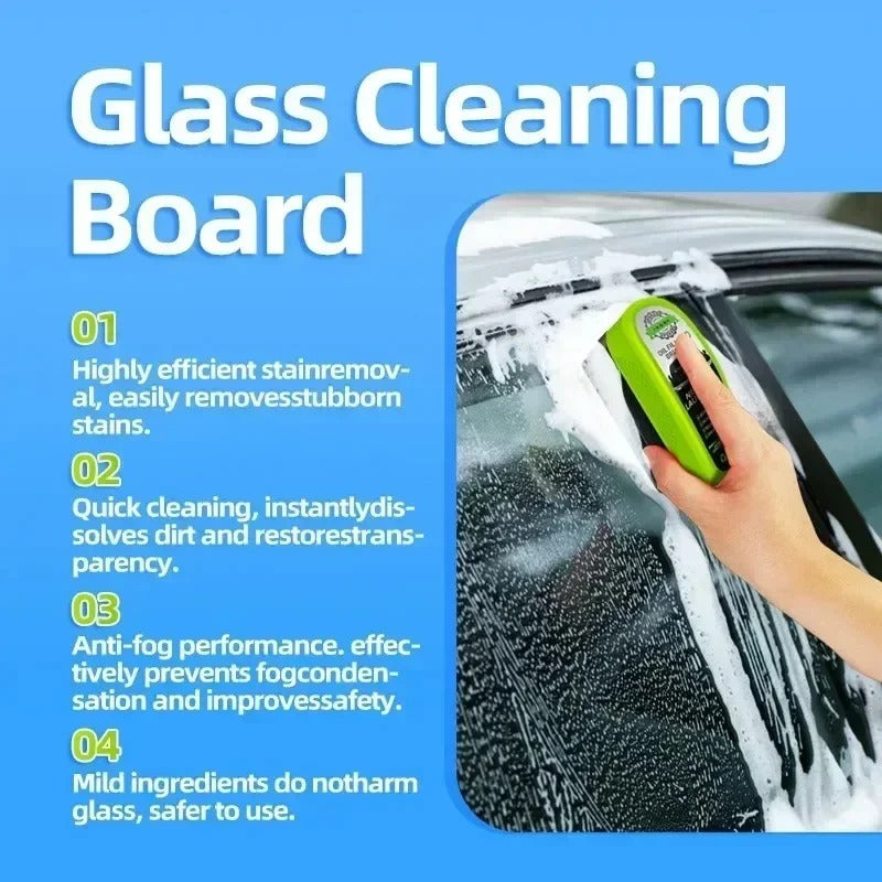 🧼 1pc Oil Film Brush 2.0 – Clear Vision Windshield & Glass Cleaner (with Extra Liquid)