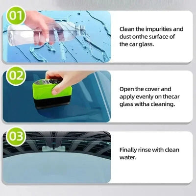🧼 1pc Oil Film Brush 2.0 – Clear Vision Windshield & Glass Cleaner (with Extra Liquid)