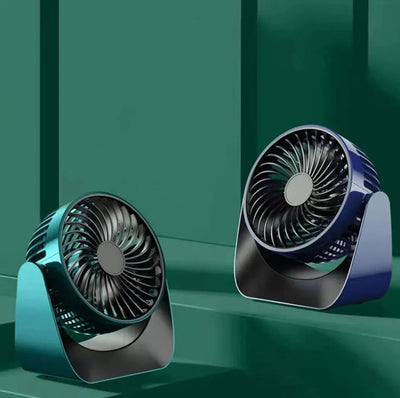 360° Rotate Desktop Fan – Powerful, Portable & Silent Cooling Solution مروحة مكتبية دوّارة 360 درجة – تبريد قوي، محمول وهادئ
